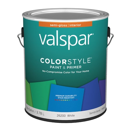 Color Style Semi-Gloss White White Base Paint And Primer Interior 1 Gal